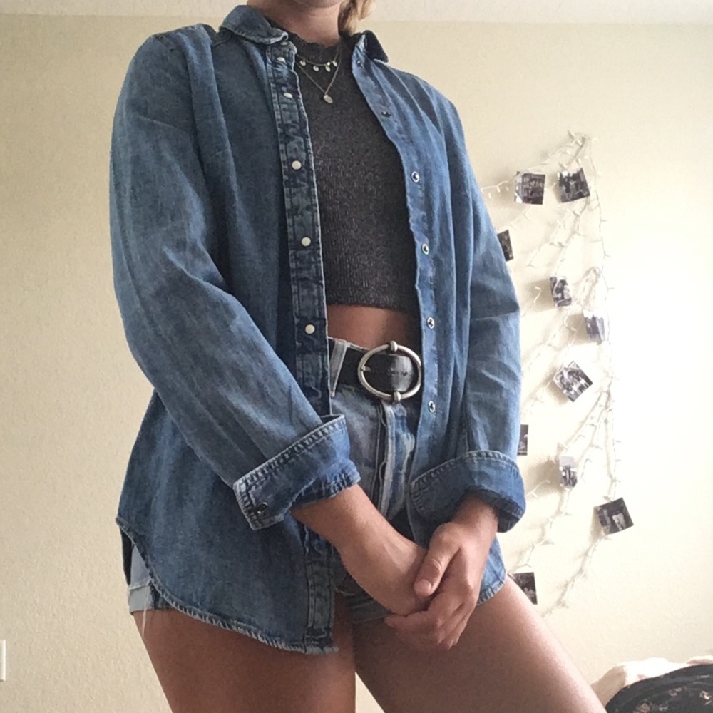 Custom Painted Tiger Jean Shirt Jacket - Picture 3 of 8
